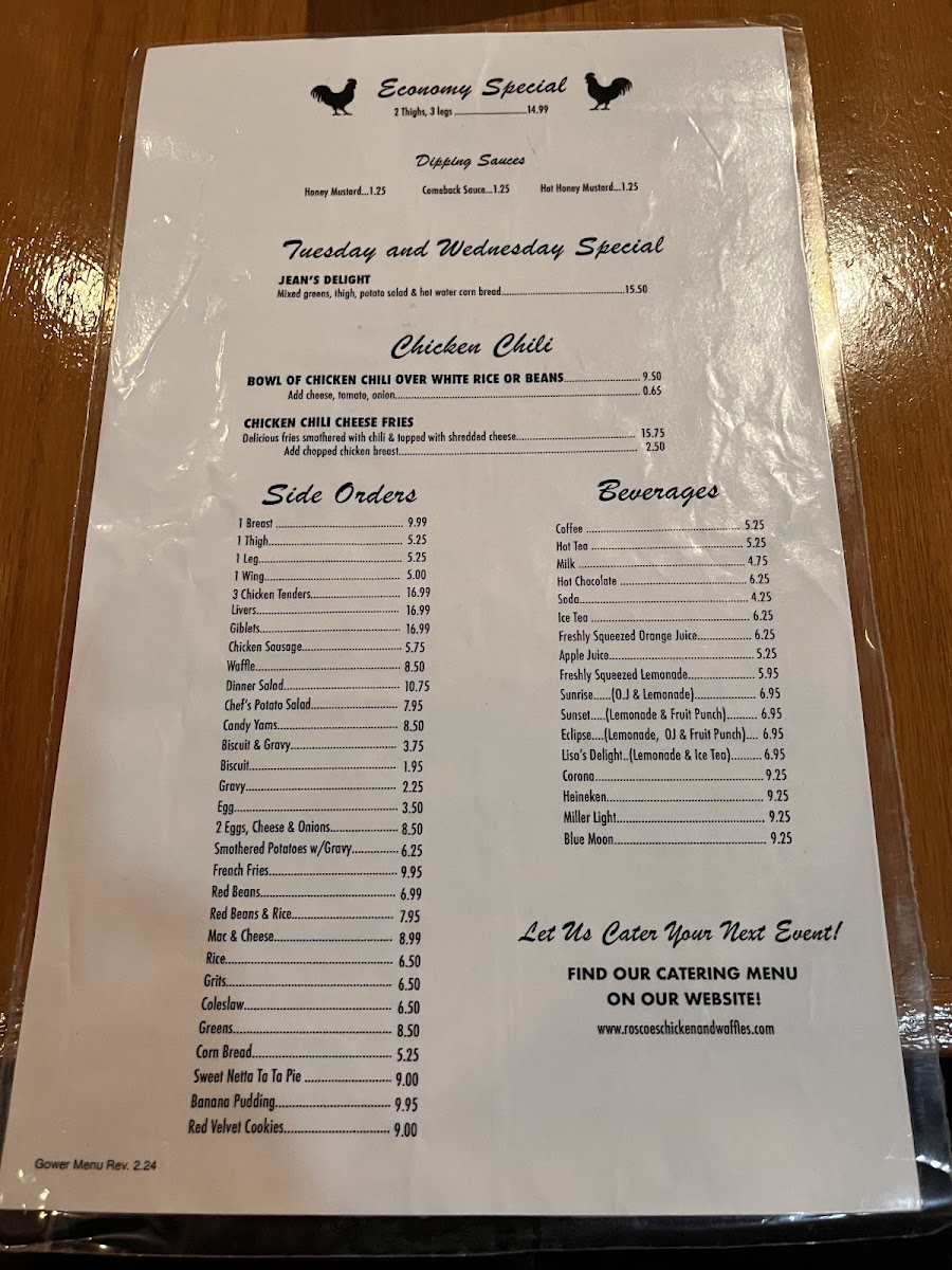 Roscoe's Chicken & Waffles Menu - Image 6